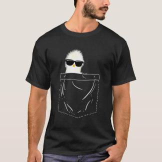 Camiseta Frango De Silkie No Bolso Legal De Animais De Seda