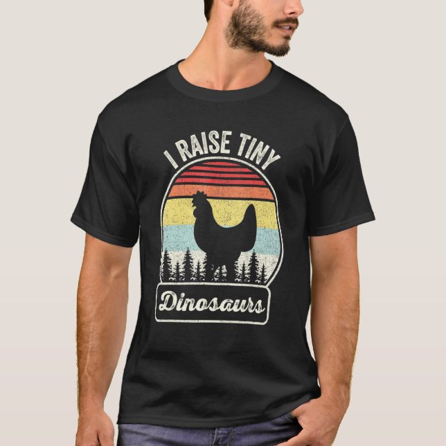 Camiseta Frango Dinossauros Pequenos Vintage Retro (Frente)