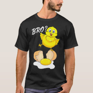 Camiseta Frango Diz Bro Ao Irmão O Ovo De Páscoa Está Quebr