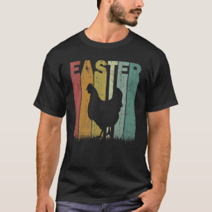 Camiseta Frango do Dia de Páscoa Gráfico Retro Festa de Pás
