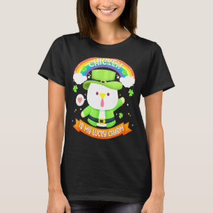 Camiseta Frango do Dia de São Patrício É Meu Amuleto da Sor