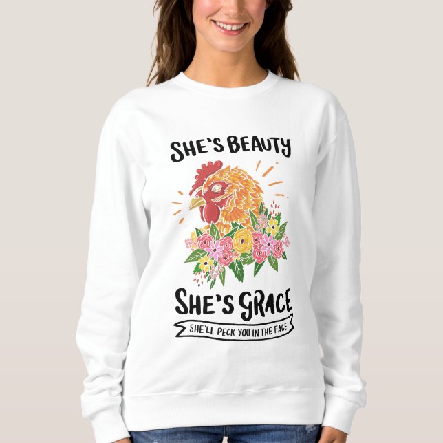 Camiseta Frango - Ela é a beleza Ela é a graça (Frente)