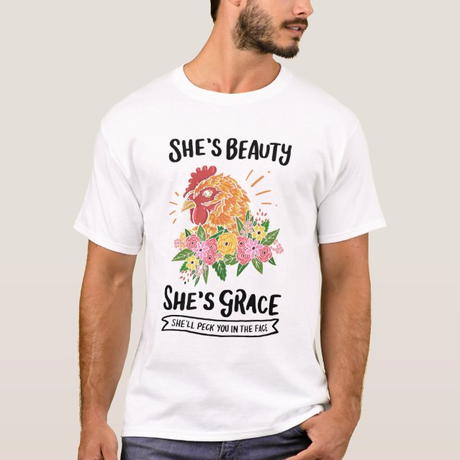 Camiseta Frango - Ela é Beleza Ela é Graça (Frente)