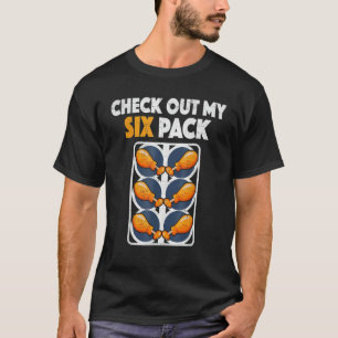 Camiseta Frango Empanado Meu Six Pack Confira Frango Frito