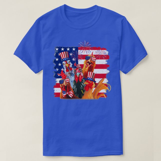 Camiseta Frango Engraçado - América    Bandeira(2)  (Frente do Design)