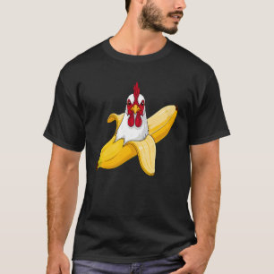 Camiseta Frango Engraçado Banana Cartoon Gráfico para Amant