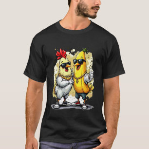 Camiseta Frango Engraçado Banana Rap Style Streetwear Vibra