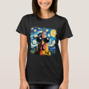 Camiseta Frango Engraçado Descolorido Estrela Noturna Van G