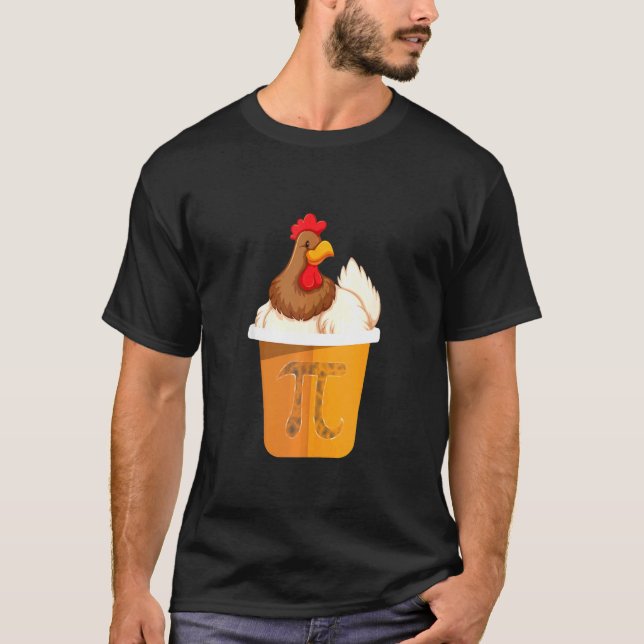Camiseta Frango Engraçado Dia do Pi 3.14 Professor de Matem (Frente)