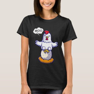 Camiseta Frango engraçado dizendo Moo Cow Moo Frango Mashup