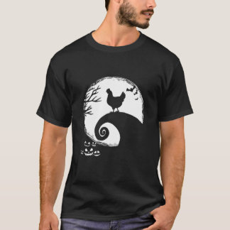 Camiseta Frango Engraçado E Figurino De Halloween De Lua
