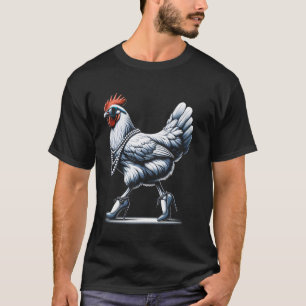Camiseta Frango Engraçado Frito mas Fabuloso Gráfico Mulher