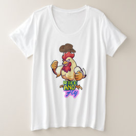 Camiseta "Frango Engraçado Levanta e Voa”