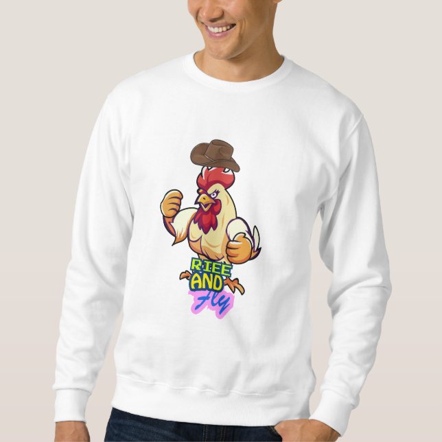 Camiseta "Frango Engraçado: Levante e Voar” (Frente)