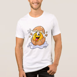 Camiseta Frango Engraçado Saindo do Ovo Cartoon