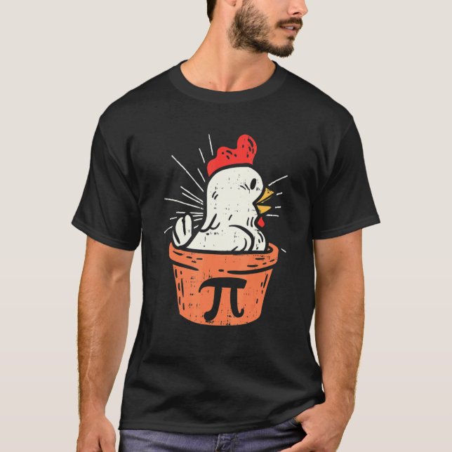Camiseta Frango Engraçado Torta Pi  Dia Torta Matemática  G (Frente)