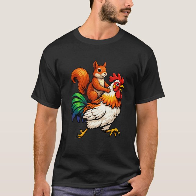 Camiseta Frango Esquilo Fofo (Frente)