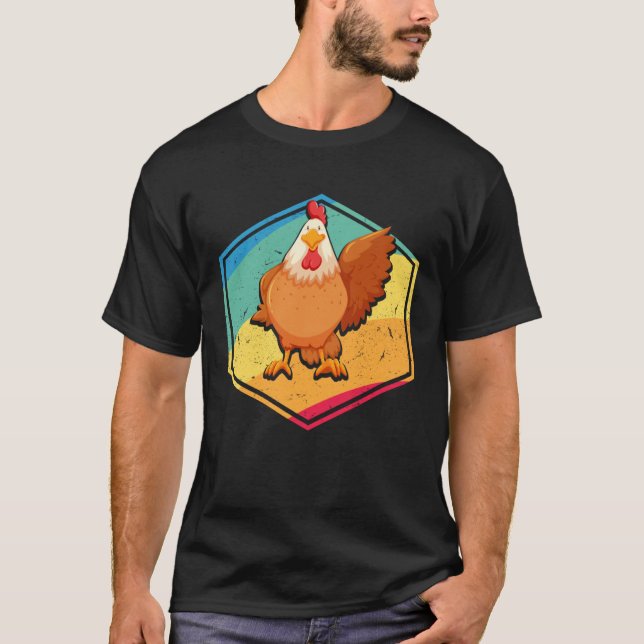 Camiseta Frango Estilo Retro (Frente)