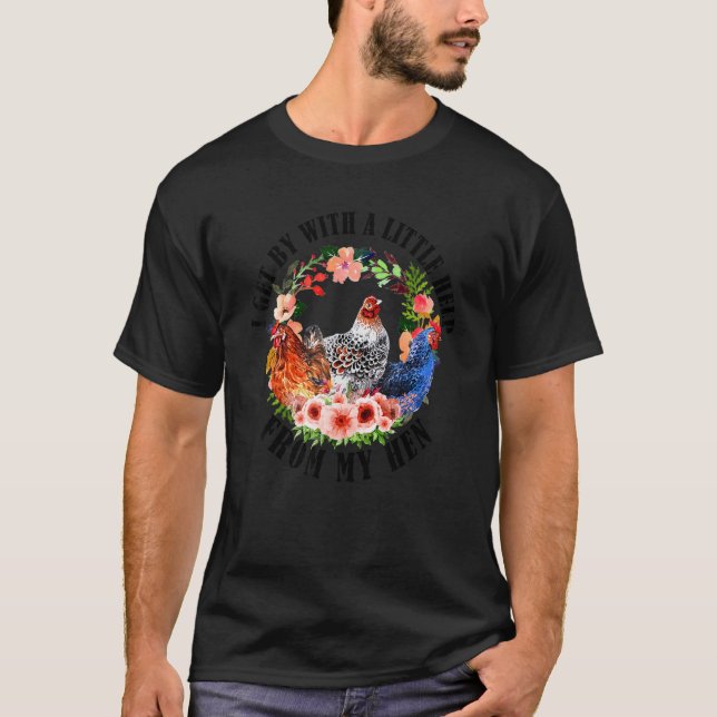 Camiseta Frango Eu Recebo Um Pouco De Ajuda Das Minhas Gali (Frente)