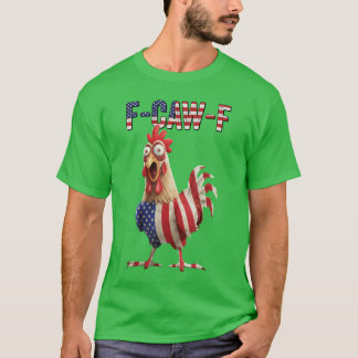 Camiseta Frango FCawF EUA Bandeira EUA Frango Americano Eng