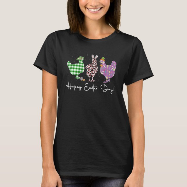 Camiseta Frango Feliz Páscoa, Frango Leopardo (Frente)