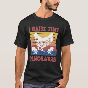 Camiseta Frango floral Eu Crio Dinossauros Minúsculos Piada
