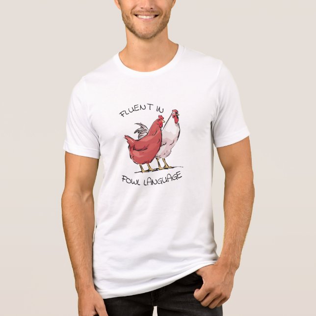 Camiseta Frango fluente em língua voada (Frente)