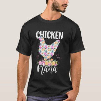 Camiseta Frango Fofo Nana Floral Mãe Mamãe Mamãe Mães Dia d