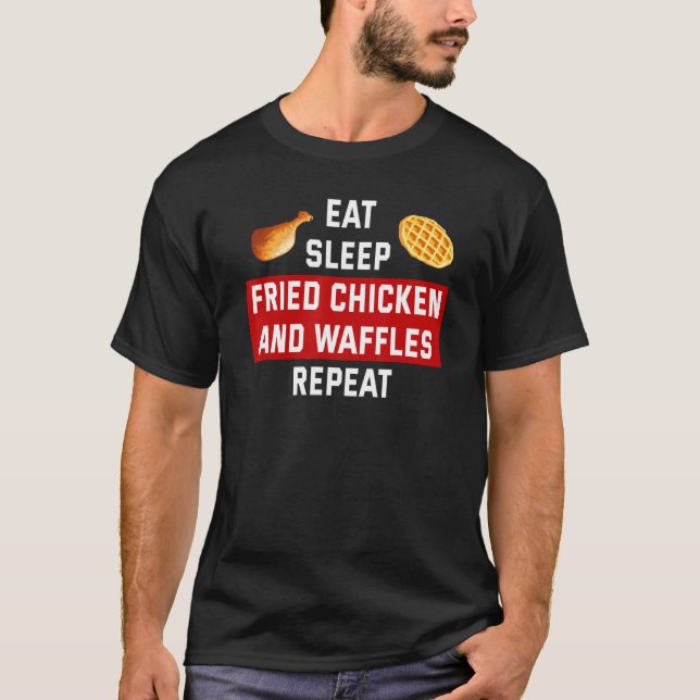 Camiseta Frango Frito Coma Durma Frango & Waffles (Frente)