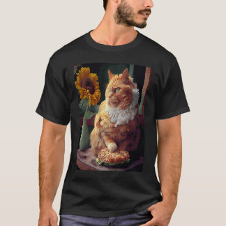Camiseta Frango Frito de Girassol de Gato