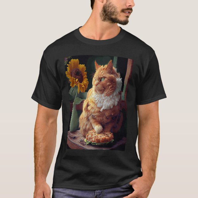 Camiseta Frango Frito de Girassol de Gato (Frente)