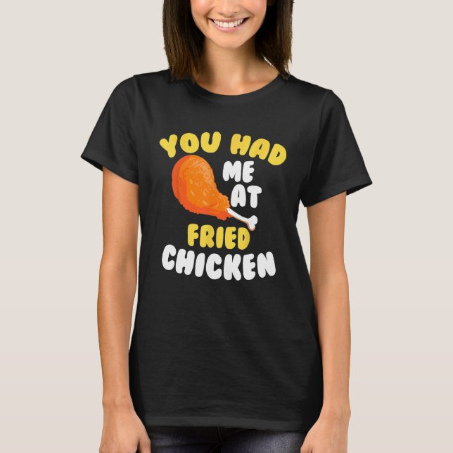 Camiseta Frango Frito  Legal Você Me Conquistou Com Frango  (Frente)