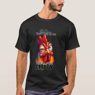 Camiseta frango galo animal fofo engraçado para mulheres e