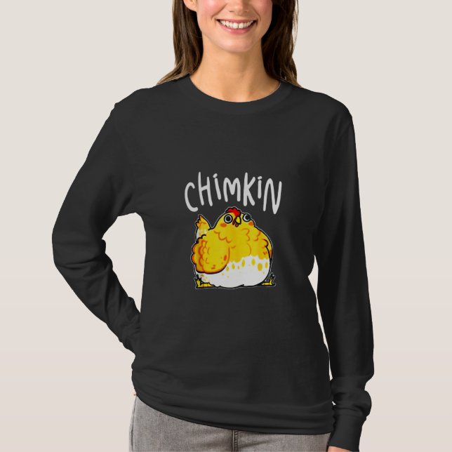 Camiseta Frango Gordo Chimkin Funny Chicken Derpy Fat Chick (Frente)