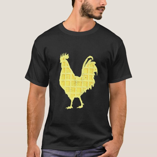 Camiseta Frango Inspirado Waffle Frango Waffle Delicioso W (Frente)
