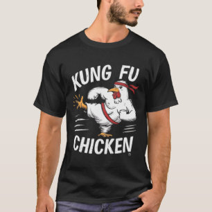 Camiseta Frango Kung Fu Engraçado Karate Galo Mulheres Home