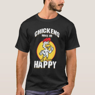 Camiseta Frango Me Faz Feliz Aves Galo Animal