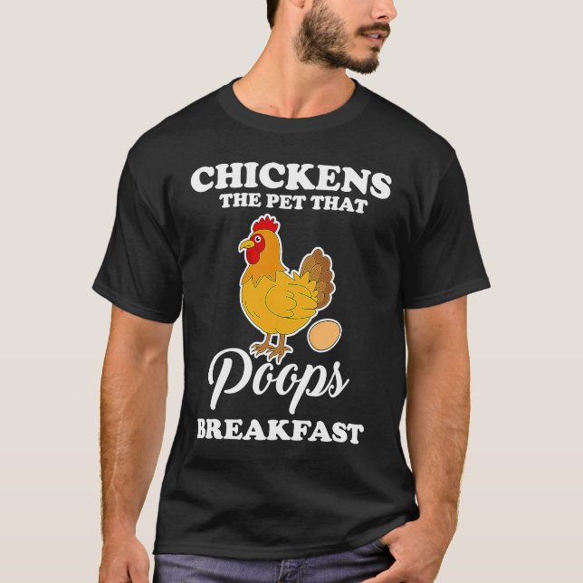 Camiseta Frango o Pet, Das Kackt Construtor de Café da Manh (Frente)