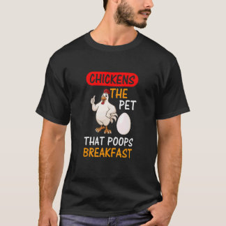 Camiseta Frango O Pet Que Caga Café da Manhã