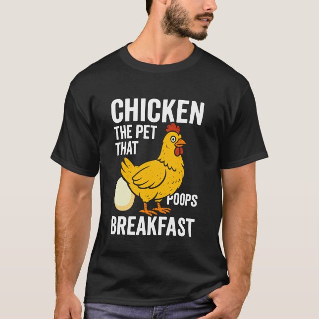 Camiseta Frango O Pet Que Faz Cocô no Café da Manhã (Frente)