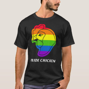 Camiseta Frango Orgulho Galinha LGBT Pun Frito Bandeira Ar