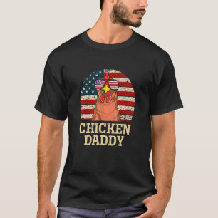 Camiseta Frango Papai Fazendeiro Frango Bandeira Americana