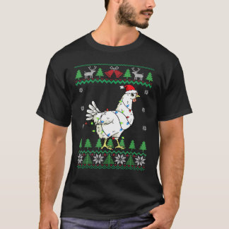 Camiseta Frango Papai Noel Avicultor Natal Feio