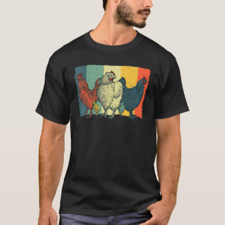 Camiseta Frango Para Homens Mulheres Galo Animal de Fazenda