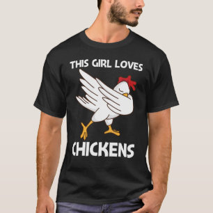 Camiseta Frango Para Meninas Crianças Aves Galo Ovo