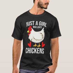 Camiseta Frango Para Meninas Mãe Frango Agricultor Aves