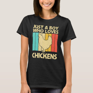 Camiseta Frango Para Meninos Crianças Fazendeiro de Frango