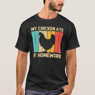 Camiseta Frango Para Meninos Crianças Fazendeiro Galinha F