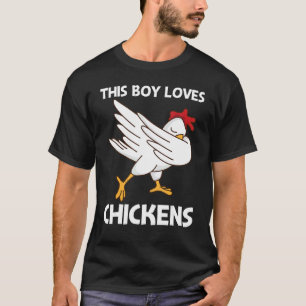 Camiseta Frango Para Meninos Ovos de Galo Aves