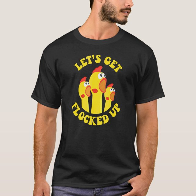Camiseta Frango Para Mulheres Vamos nos Agrupar (Frente)